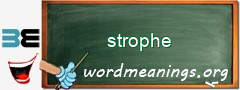 WordMeaning blackboard for strophe